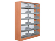 6-storey single pillar bilateral book shelfCG-SS-126|Library Furniture|Double-Sided Bookshelf|Office Furniture